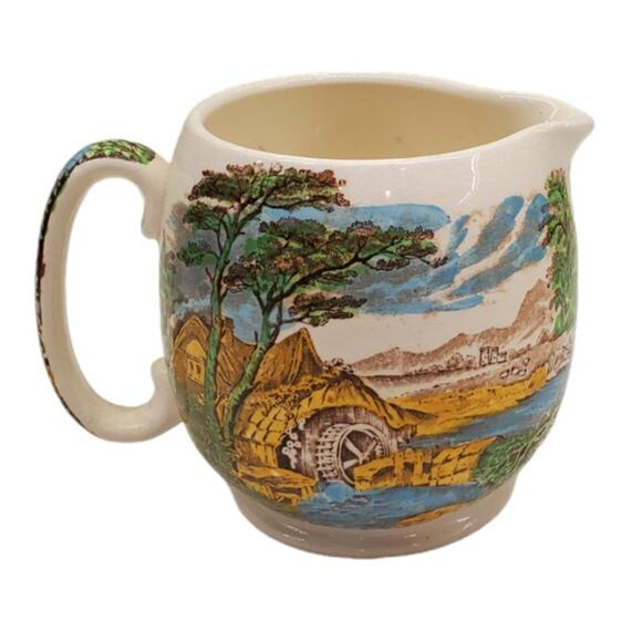 Sadler The Old Mill Made in England Pottery 1940s Milk Pitcher Jug Vintage - Picture 3 of 15